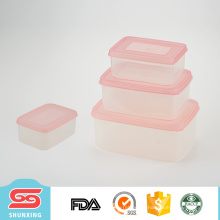 El plástico multifuncional mantiene el envase cuadrado fresco de la comida de la caja con 4 PC